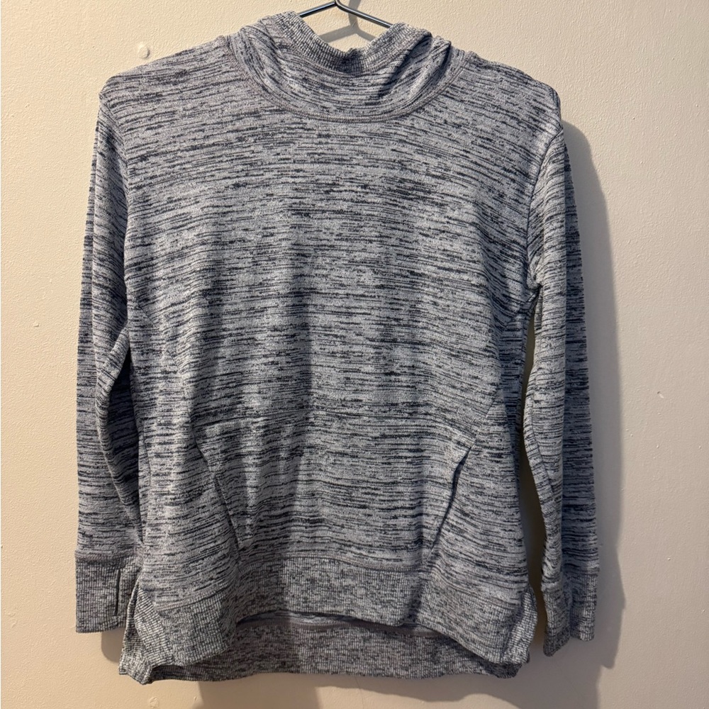 Athleta Girl Marled Gray Pullover Hoodie size 12